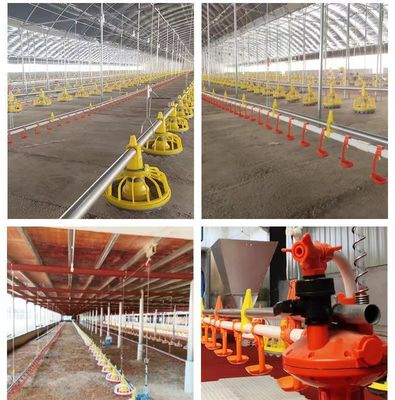 Feeding equipment for breeding chicken feed line barrel type metering synchronous feeding system to support spot