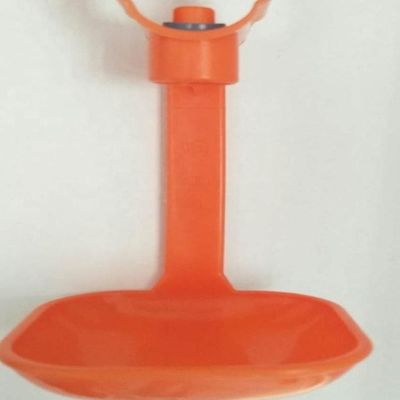 Orange Poultry Nipple Cup Chicken Water Dispenser Nipple Plastic ABS