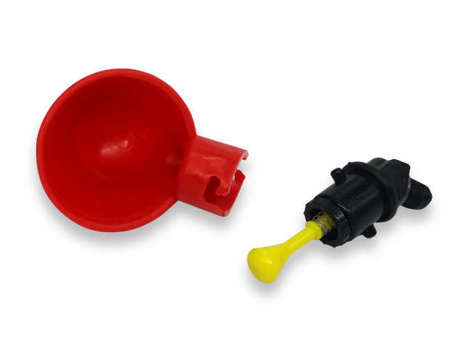 เครื่องมือฟาร์มสัตว์ไก่อัตโนมัติเล้านกไก่น้ำดื่มชามพลาสติกไก่เจี๊ยบจุกนมดื่มหยด 6