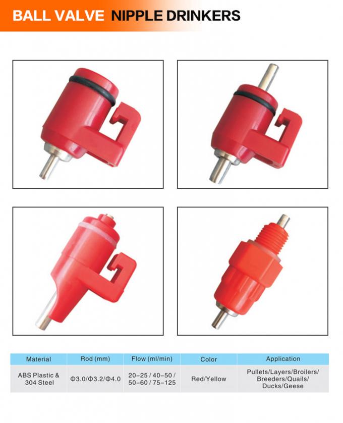 Stainless Steel อัตโนมัติ ไก่ Water Nipples Hen Chick Poultry Drinker Feeder For Poultry Equipment 9
