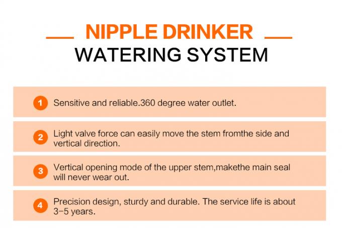 Nipple drinker for pig ไก่ drinker for farm อัตโนมัติ poultry plastic 7