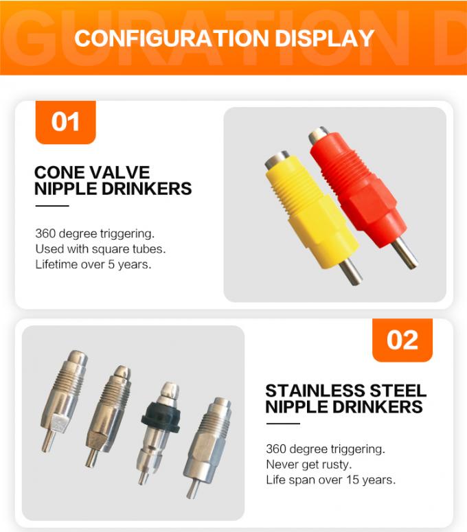 Nipple drinker for pig ไก่ drinker for farm อัตโนมัติ poultry plastic 10